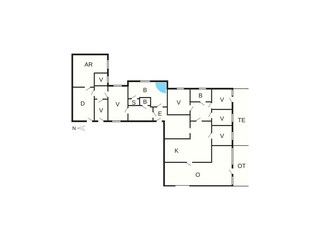 Vakantiehuis Harboøre Grondplan 42