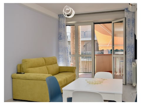 Vakantieappartement Blauw gestreept