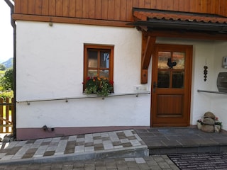 Rollstuhlrampe am Hauseingang
