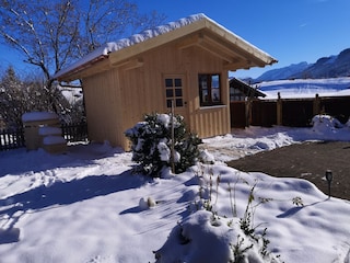 Gartenhäuschen m. finnischer Klafs Sauna u.Infrarotkabi