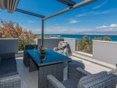 Terrasse/Balkon mit Meerblick