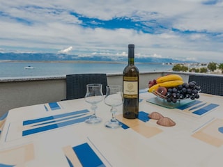 Möblierter Balkon