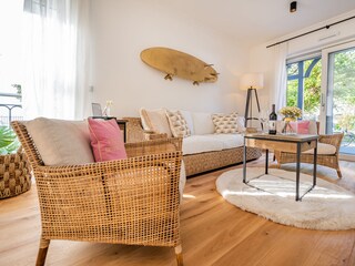 der Wohnbereich mit Terrassenzugang