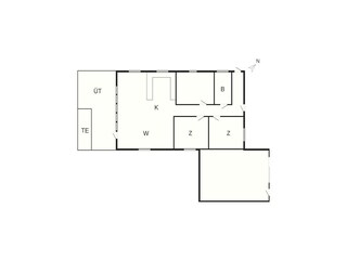 Vakantiehuis Humlum Grondplan 50