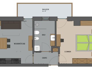 Casa per le vacanze Tisens Pianta del piano 14