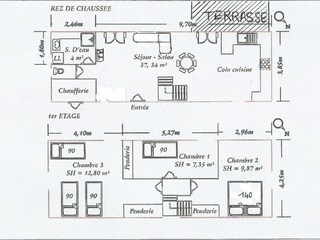 Ground floor and first floor plan