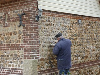 Repair of the wall by Paul, my husband