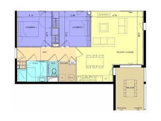 Appartement de vacances Narbonne-Plage Plan d'étage 33