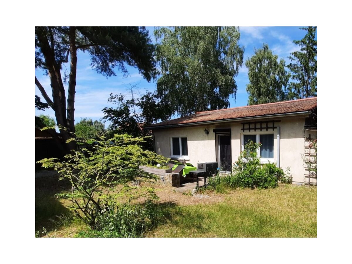 Ferienhaus Rückseite Garten Terrasse