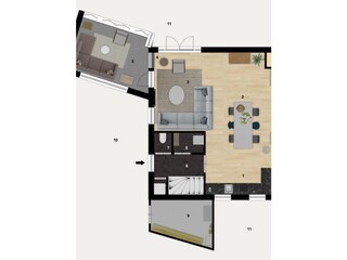 Vakantiehuis Egmond aan den Hoef Grondplan 21