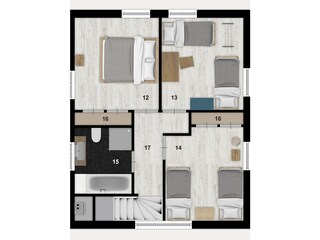 Casa per le vacanze Egmond aan den Hoef Pianta del piano 22