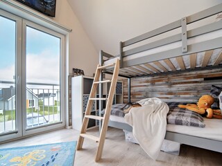 Etagenbetten im zweiten Schlafzimmer