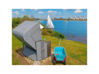 Strandkorb in Wassernähe, Ferienhaus Lieblingsplatz by Seeblick Ferien ORO