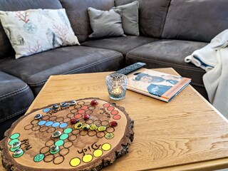 die Wohnung besitzt sehr viel Spiele zur abendlichen Unterhaltung