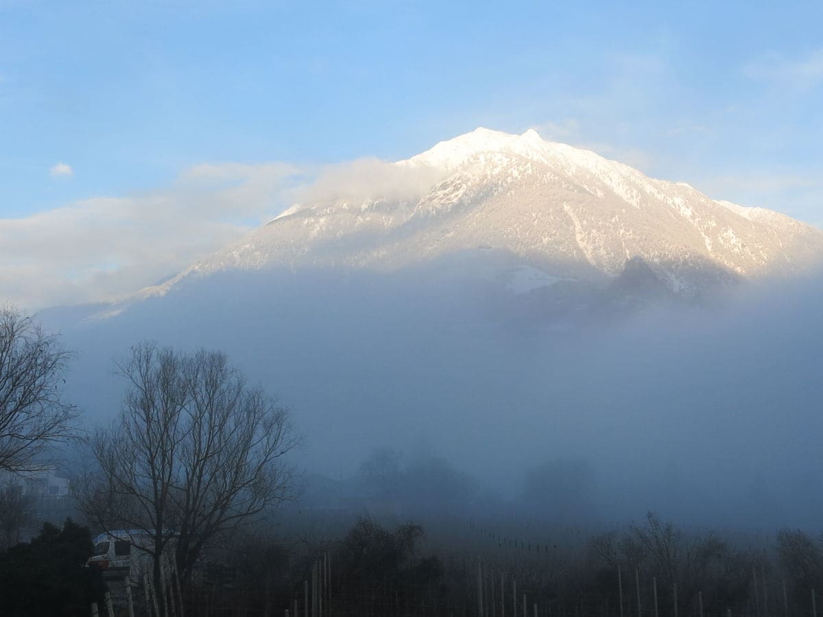 Blick Schloss Juval - Winter