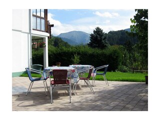 Südterrasse mit Blick auf den Hochgrat