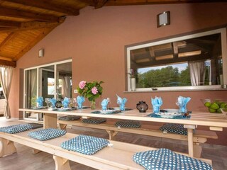 Outside dining area