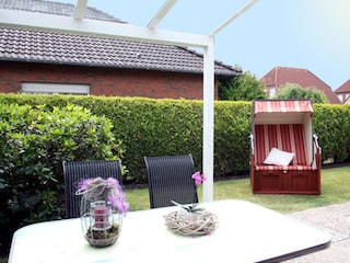 Terrasse und Garten vom Wellness Huus