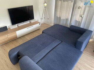 Schlafmöglichkeiten im Wohnzimmer