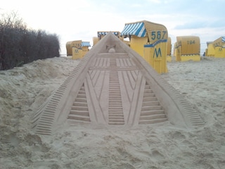 Kunstwerk aus Sand
