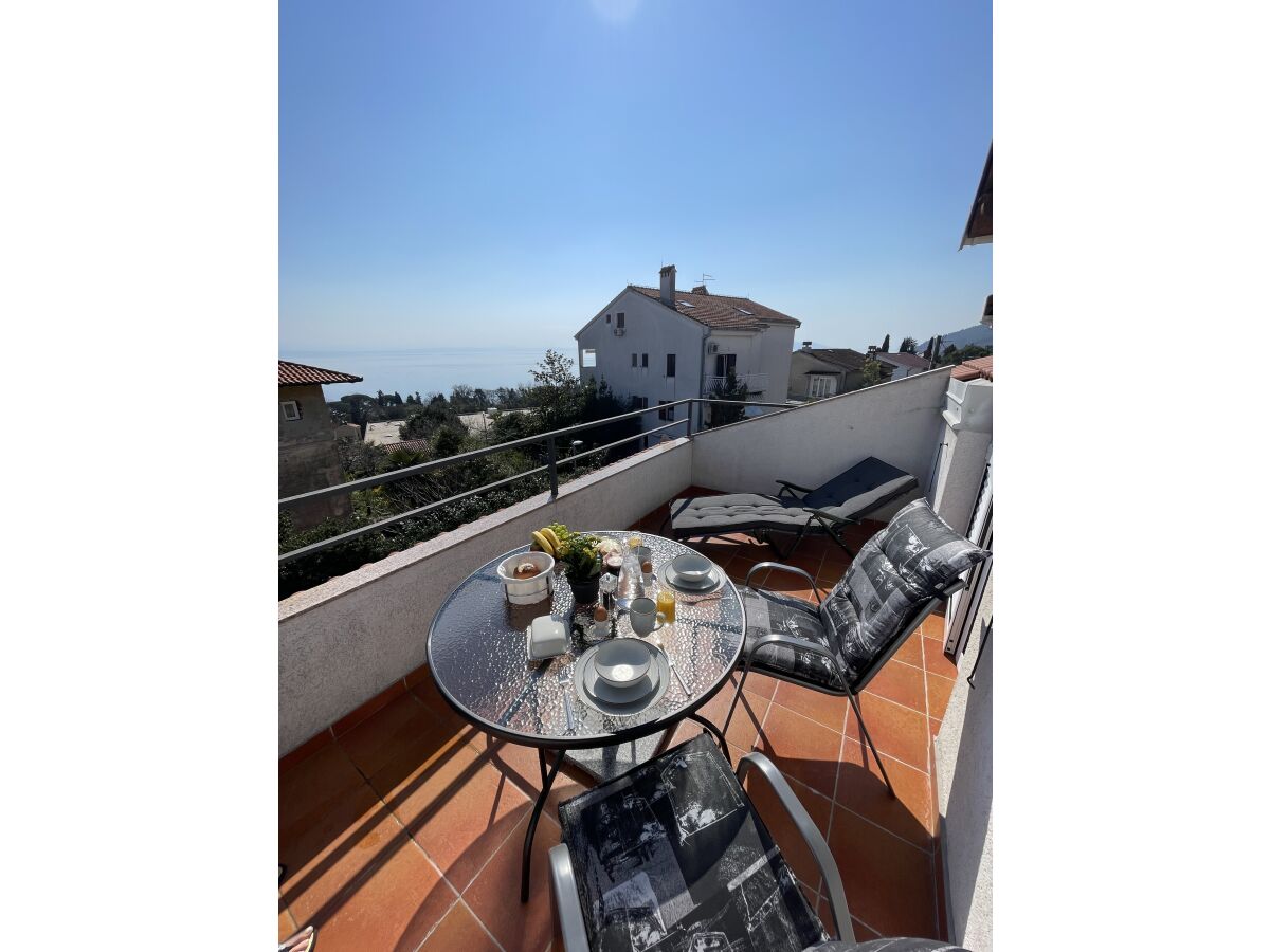 Roof terrace with sea views