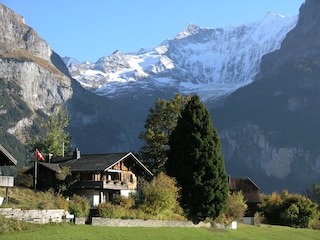 Chalet: Sicht auf Grindelwald-Gletscher+Viertausender