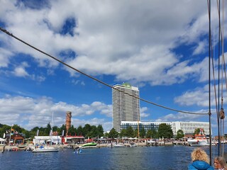 Travemünde! Fotografiert vom Großsegler aus.