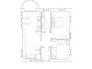 Casa vacanze Musso Pianta del piano 22