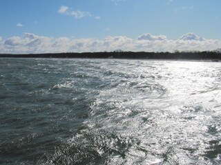 Aussicht Strand vom Meer aus