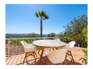 Terrasse (Hochparterre) – Esstisch mit Aussicht