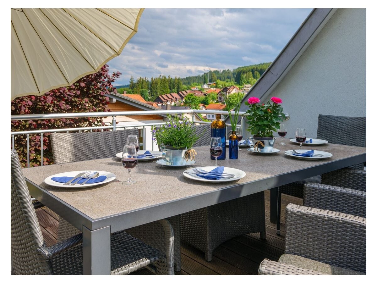 Große Terrasse mit Ausblick mit Platz für 6 Personen