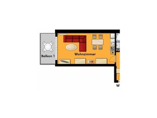 Appartamento per vacanze Norderney Pianta del piano 14