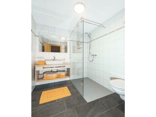 die 2019 neu renovierte Dusche,WC