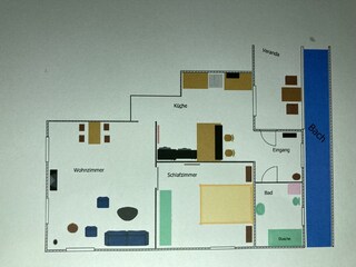 Grundriss, ca. 60qm
