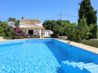 The finca has a private pool