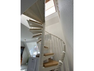 Wendeltreppe ins Dachgeschoss