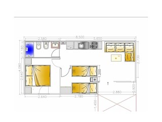 Casa mobile Marina di Altidona Pianta del piano 13