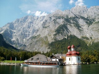 St Bartholomä am Königssee, Blick auf  Watzmann-Ostwand