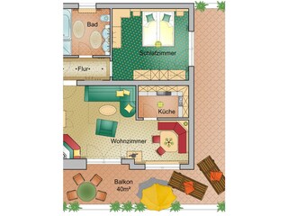 Appartamento Abtenau Pianta del piano 41