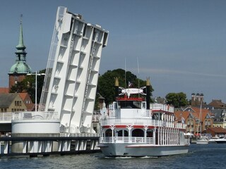 geöffnete Schlei-Brücke Kappeln