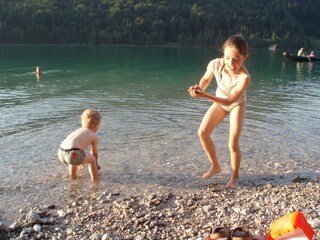 Swimming fun at Walchensee