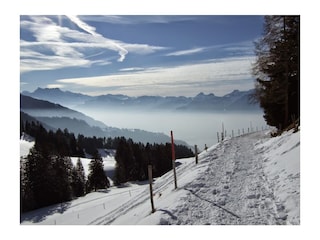 Wintersparziergang auf Les Pléiades