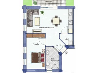 Appartamento per vacanze Greetsiel Pianta del piano 19