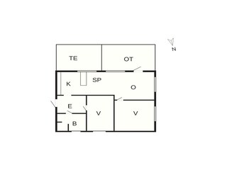 Casa de vacaciones Vaeggerløse Plano de planta 2