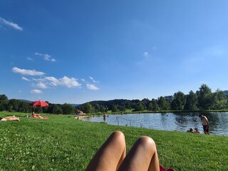 Sankt Englmar bathing lake - pure nature