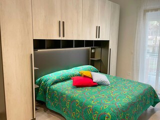 Room with double bed