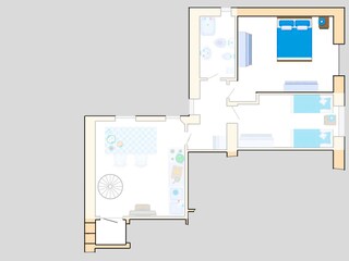 Grundriss der Ferienwohnung
