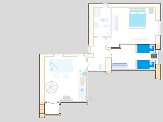 Grundriss der Ferienwohnung