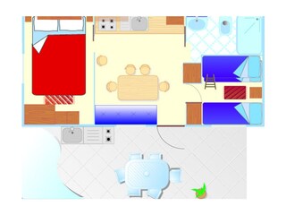 Mobilhome Cavallino-Treporti Grondplan 9