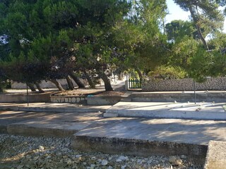 Der Betonplateu vom Haus